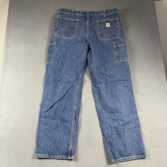 Carhartt FR Pants Mens 38X34 Blue Fire Flame Resistant Workwear 2112 CAT 2 - Picture 5 of 11